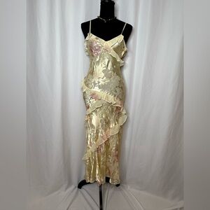 NWOT LoveShack Elegant Floral Satin Dress